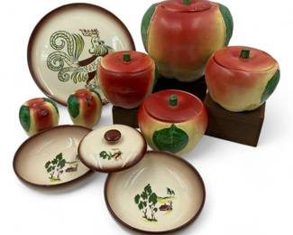 Kitsch Kitchen - Brock of California - Hull Blushing Apple Kitchen Set	
