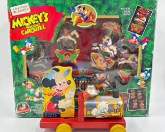 Vtg Mr. Christmas Mickey's Carousel - Fisher Price Mickey Pull Train	