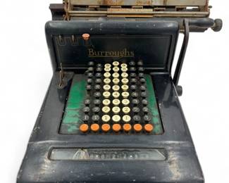 Antique Burroughs 7 Key Adding Machine	