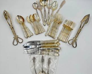 1950's 1881 Rogers Oneida Silverplate 'Flirtation' Flatware - 45pcs +	