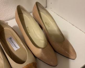 Shoes including&nbsp;Chanel, Burberrys, Escada, &nbsp;St. John, Ferragamo, Stuart Weitzman, Bruno Magli, Manolo Blank, Enzo, Hazel.