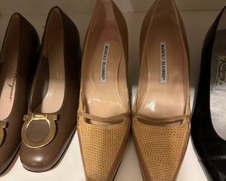 Shoes including&nbsp;Chanel, Burberrys, Escada, &nbsp;St. John, Ferragamo, Stuart Weitzman, Bruno Magli, Manolo Blank, Enzo, Hazel.