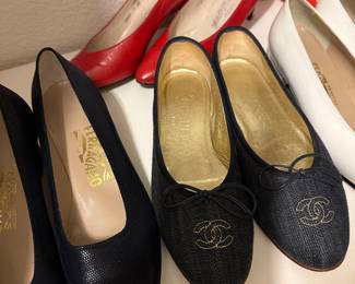 Shoes including&nbsp;Chanel, Burberrys, Escada, &nbsp;St. John, Ferragamo, Stuart Weitzman, Bruno Magli, Manolo Blank, Enzo, Hazel.