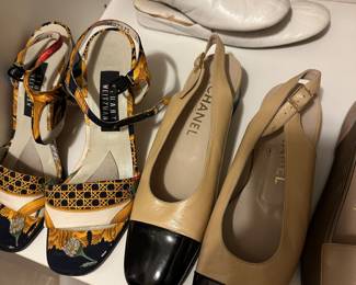 Shoes including&nbsp;Chanel, Burberrys, Escada, &nbsp;St. John, Ferragamo, Stuart Weitzman, Bruno Magli, Manolo Blank, Enzo, Hazel.