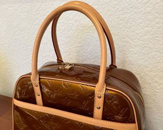 Louis Vuitton Brown Monogram Vernis Copper Tompkins Square Bag (Authentication Pending)
