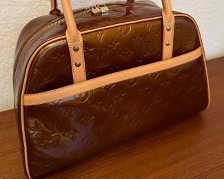 Louis Vuitton Brown Monogram Vernis Copper Tompkins Square Bag (Authentication Pending)