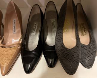 Shoes including&nbsp;Chanel, Burberrys, Escada, &nbsp;St. John, Ferragamo, Stuart Weitzman, Bruno Magli, Manolo Blank, Enzo, Hazel.