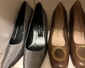 Shoes including&nbsp;Chanel, Burberrys, Escada, &nbsp;St. John, Ferragamo, Stuart Weitzman, Bruno Magli, Manolo Blank, Enzo, Hazel.