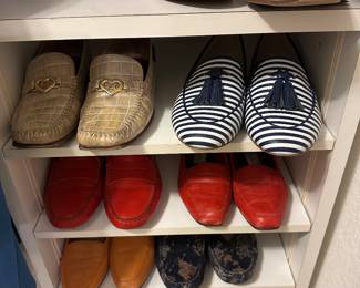 Shoes including&nbsp;Chanel, Burberrys, Escada, &nbsp;St. John, Ferragamo, Stuart Weitzman, Bruno Magli, Manolo Blank, Enzo, Hazel.