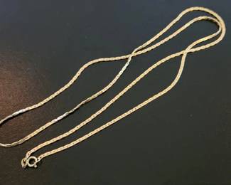 30" Gold Chain Marked 14K