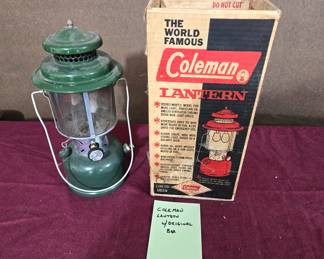 Vintage Coleman Gas Lantern with Original Box