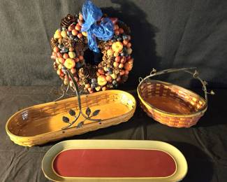 Longaberger Fall Basket Collection & Wreath
