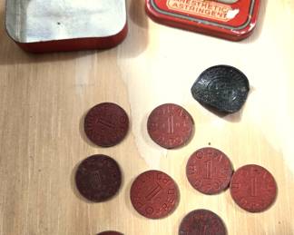 Rare WWII Ration Coins in a cool Storage Tin