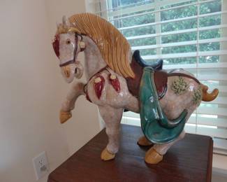 Chinese Tang Dynasty Glazed Sancai Horse