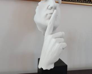 "Silence is Golden" Statue Thinker Statue