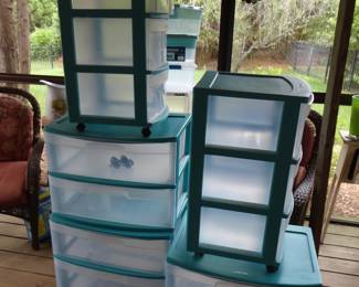 Stacks and stacks of plastic bins and containers of all sizes