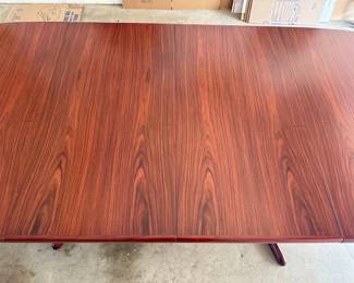 $1350,   5-8' rosewood Danish MCM Ramsus dining table