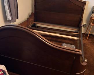 Antique victorian double bed, year 1880
