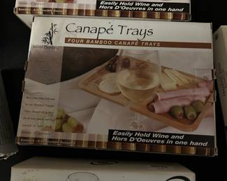 Bamboo canapé trays 