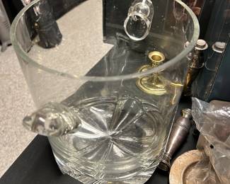Glass wine ice bucket 