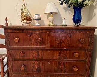 Monogany Flamed Chest of Drawers 