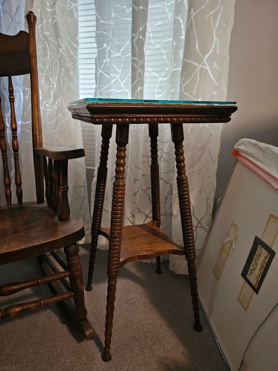 Small antique tall table