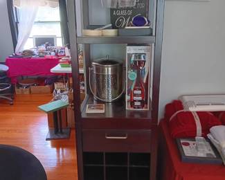 Wine cabinet and glasses