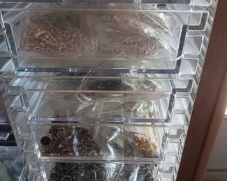 Supplies for making earrings, necklaces and or repairs.