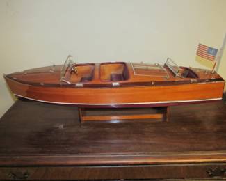 Wood model boat