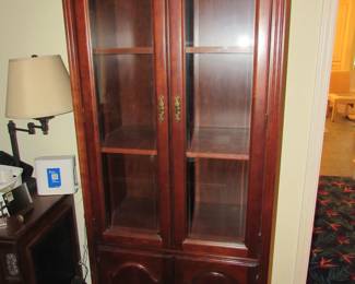 Cherry bookcase or curio cabinet