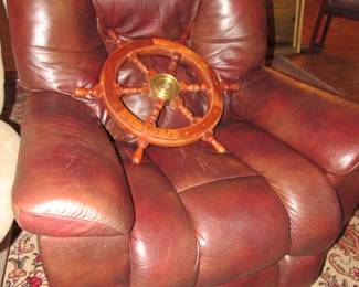 Leather recliner
