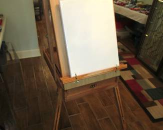 New wood collapsible artist easel cabinet