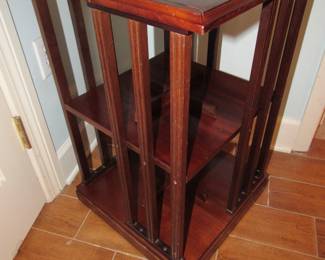Mahogany revolving bookcase