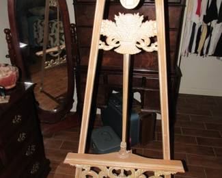 Pickled wood easel