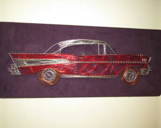 Wire sculpture of Chevy