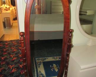 Walnut Cheval mirror