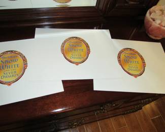 Disney lithograph sets.... 3 lithographs per folder