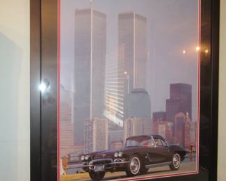 One of many framed car prints