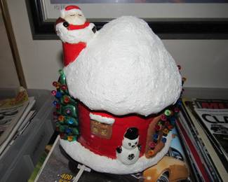 Vintage ceramic Christmas lamp