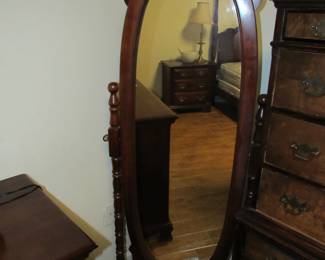 Mahogany Cheval mirror