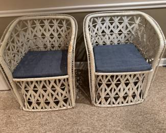 Pr. Vintage rattan chairs