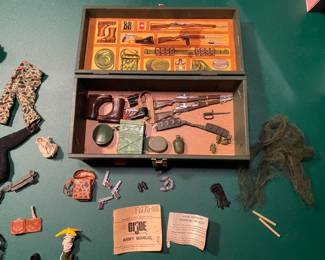 GI Joe Footlocker and contents from 1964