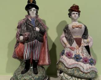 Pr. Meiselman Imports figural ceramic bottles 