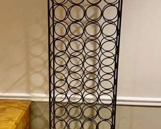 Vintage 72 bottle iron wine rack