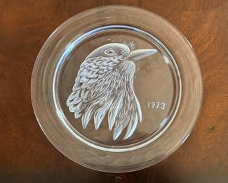 Lalique plate 1973 8.5”