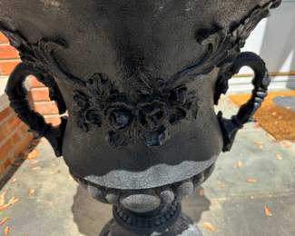 Pr. resin urn form planters    26"h x 19" diameter