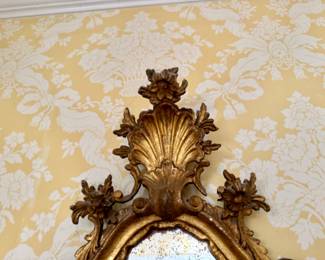 18th c. Venetian mirror 37"h x 18.5"w