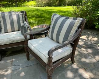 Pottery Barn teak sectional & lounge chairs                                   (needs TLC)