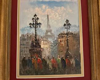 Oil painting of Paris