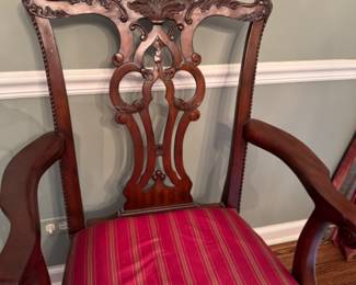 Maitland-Smith dining table & 8 Chippendale-style chairs